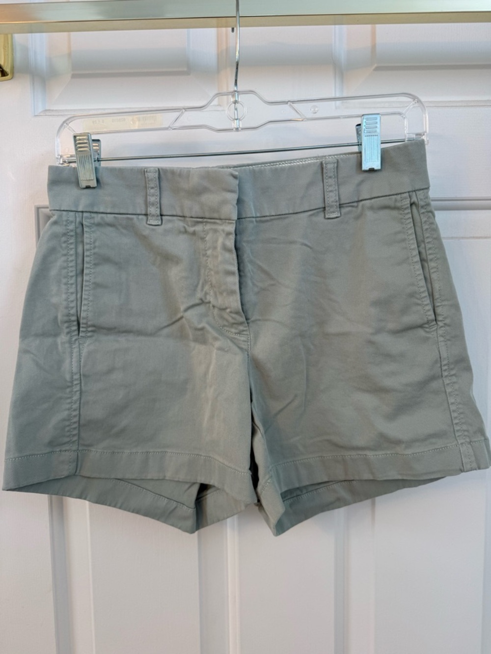 J. Crew Women's Sage Green Cotton-Blend Bermuda Shorts